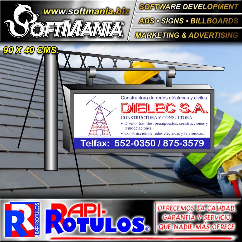 Read full article Acrylic Light Box with Aluminum Frame Double Sided with Text Construction of Electrical and Civil Networks Advertising Sign for Construction Company brand Softmania Rotulos Dimensions 35.4x15.7 Inches