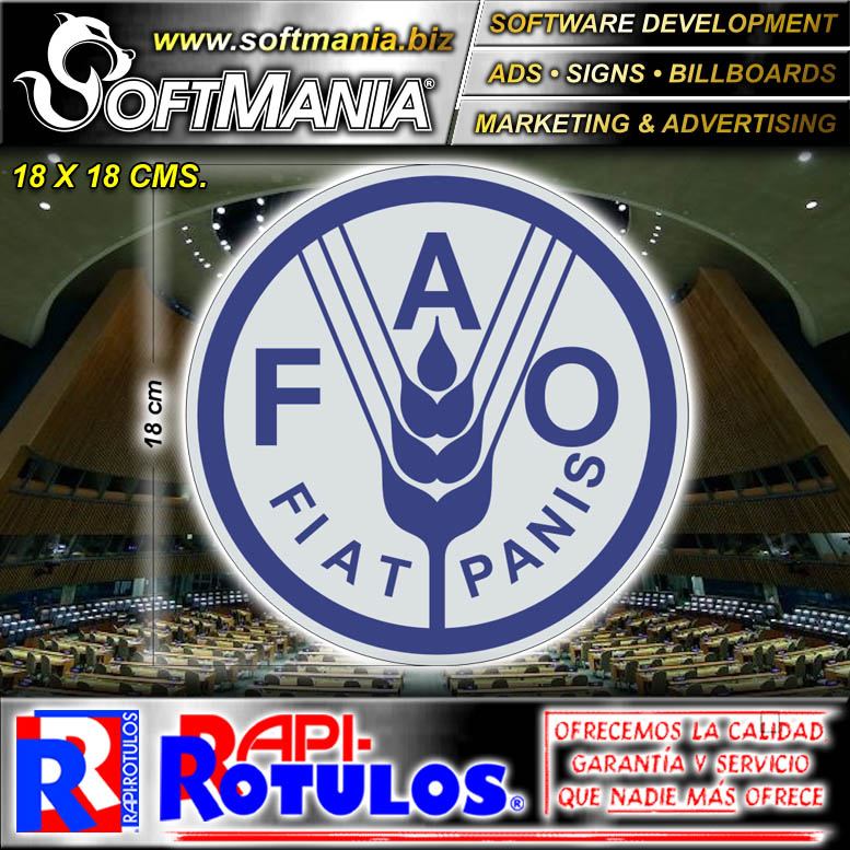 Lee el articulo completo Rotulo Publicitario Letras de Alto Relieve Cortadas en Plastico PVC de 10 Milimetros con Texto Fiat Panis para Institucion Publica marca Softmania Rotulos de Dimensiones 18x18 Centimetros