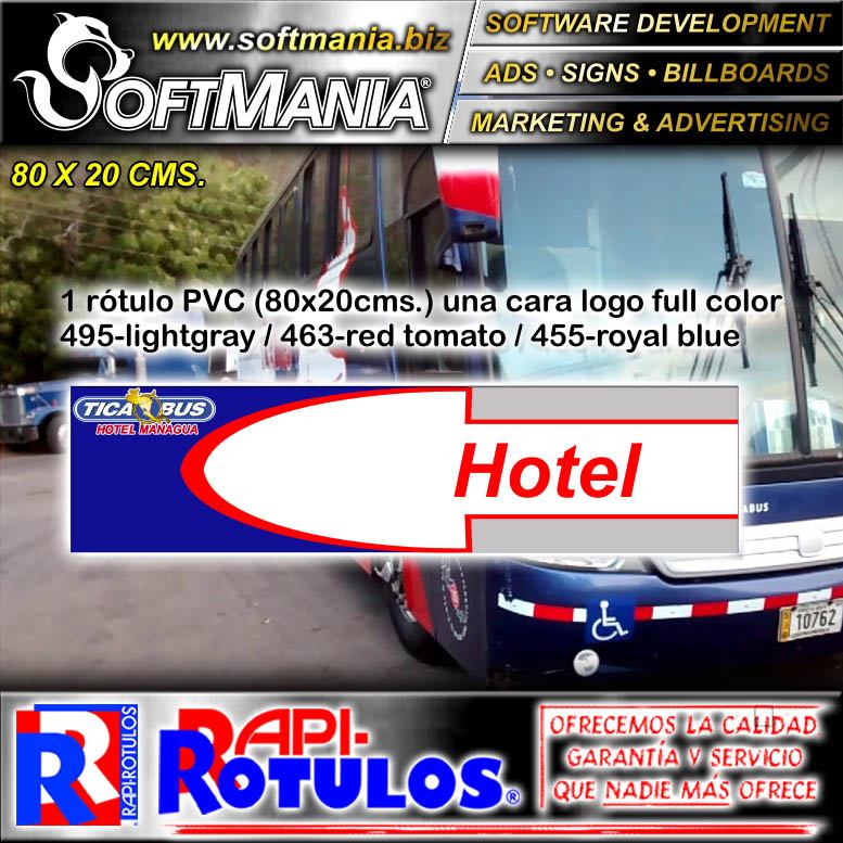 Read full article Pvc Plastic 3 Millimeters with Cut Vinyl Lettering with Text Hotel Advertising Material for Bus Company brand Softmania Rotulos Dimensions 31.5x7.9 Inches