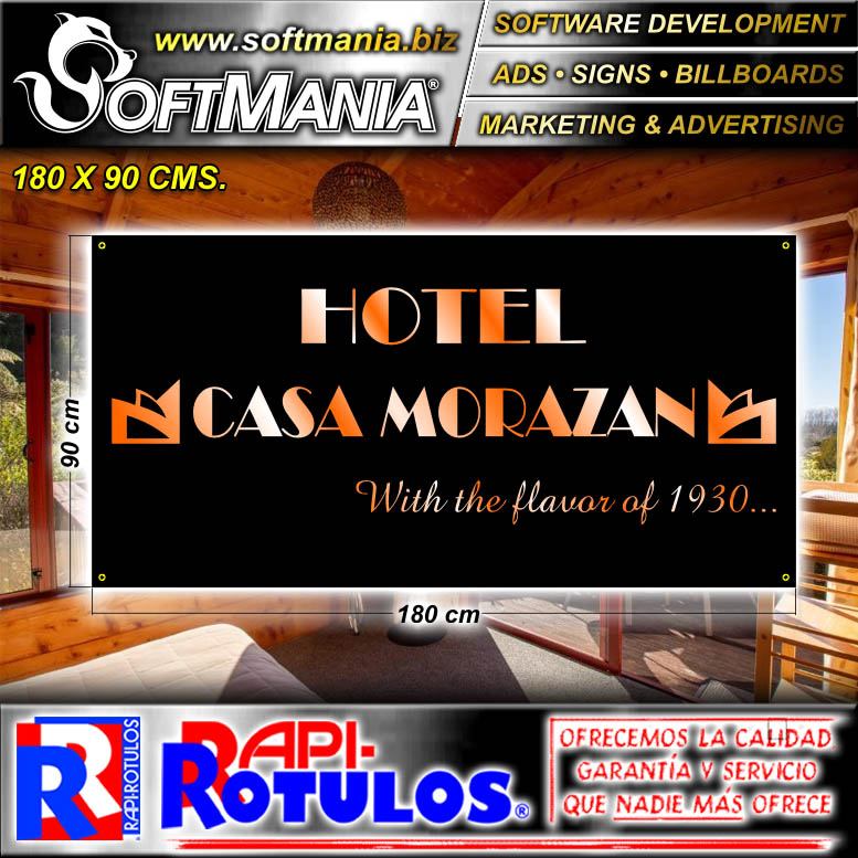 Read full article Acm 4mm Aluminum with Cut Vinil Lettering with Text Hotel Casa Morazan, with the Flavor of 1930 Advertising Sign for Hotel brand Softmania Ads Dimensions 70.9x35.4 Inches