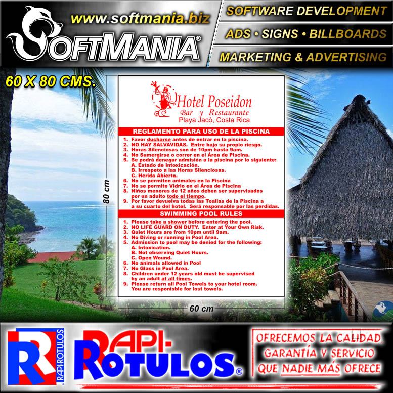 Read full article Iron Sheet with Full Color Adhesive Vinyl Labeling with Text Swimming Pool Rules Advertising Material for Hotel brand Softmania Ads Dimensions 23.6x31.5 Inches Read full article Iron Sheet with Full Color Adhesive Vinyl Labeling with Text Swimming Pool Rules Advertising Material for Hotel brand Softmania Ads Dimensions 23.6x31.5 Inches